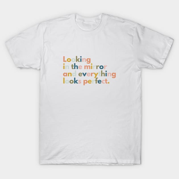 Looking In The Mirror And Everything Looks Perfect T-Shirt by Aanmah Shop